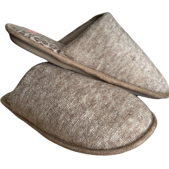 🌹Women’s Size L 8-9 Hanes Cotton Slip On Scuff Slipper with Memory Foam Tan - Picture 12 of 12